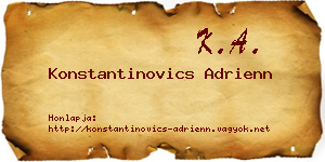 Konstantinovics Adrienn névjegykártya