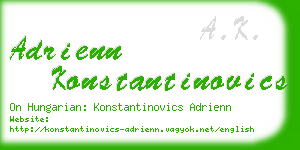 adrienn konstantinovics business card